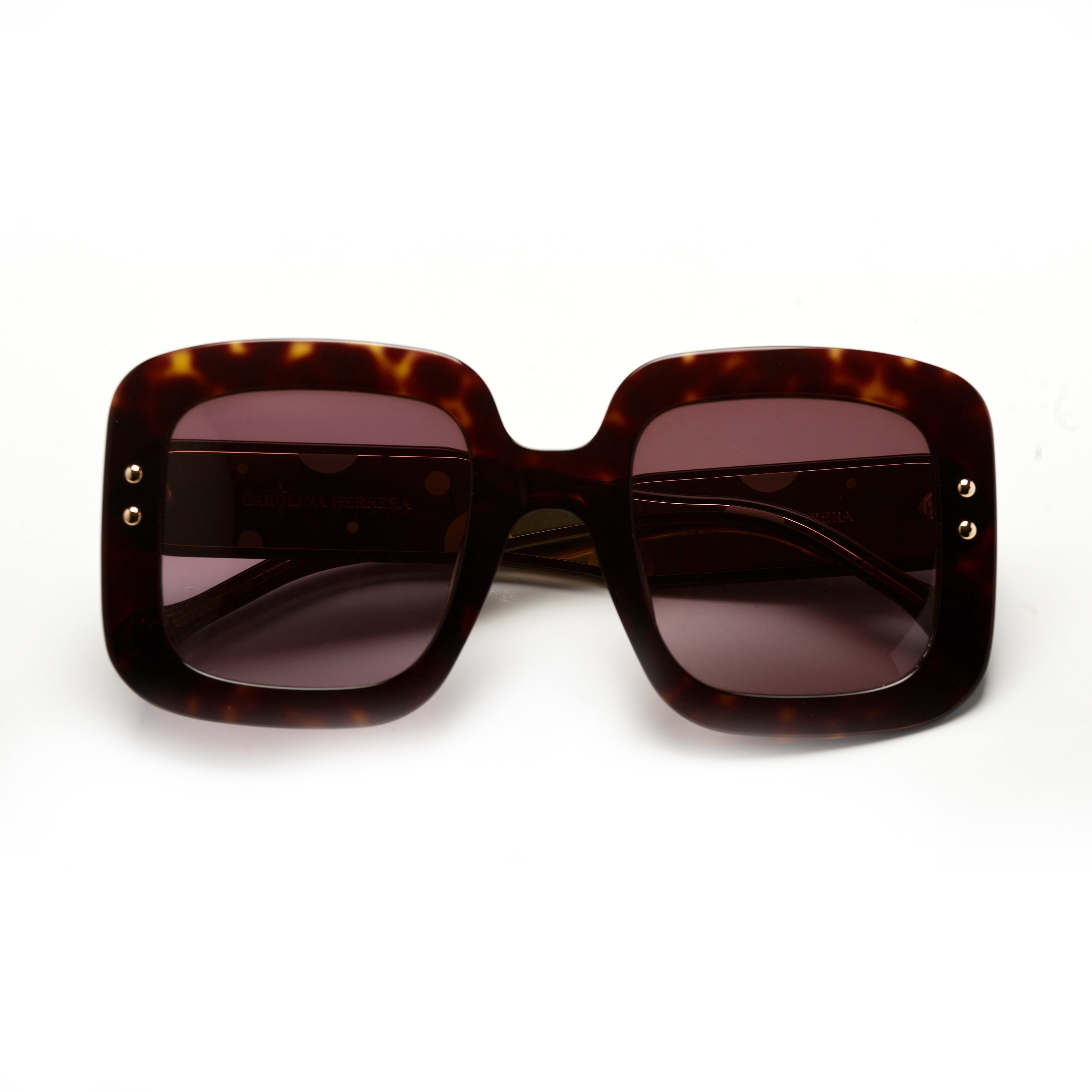 Carolina Herrera 0010/S – Havane Carrée & Verres Marron Dégradé (Femme)